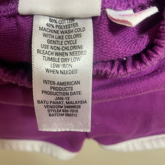 2/$10 Sale! Kids Korner Purple Tank Top and Shorts Set Size 9 Months - Picture 10 of 11